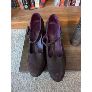 Arche Women's Size 39 US 9 Brown Leather Latex Wedge Comfort Heeled Shoes